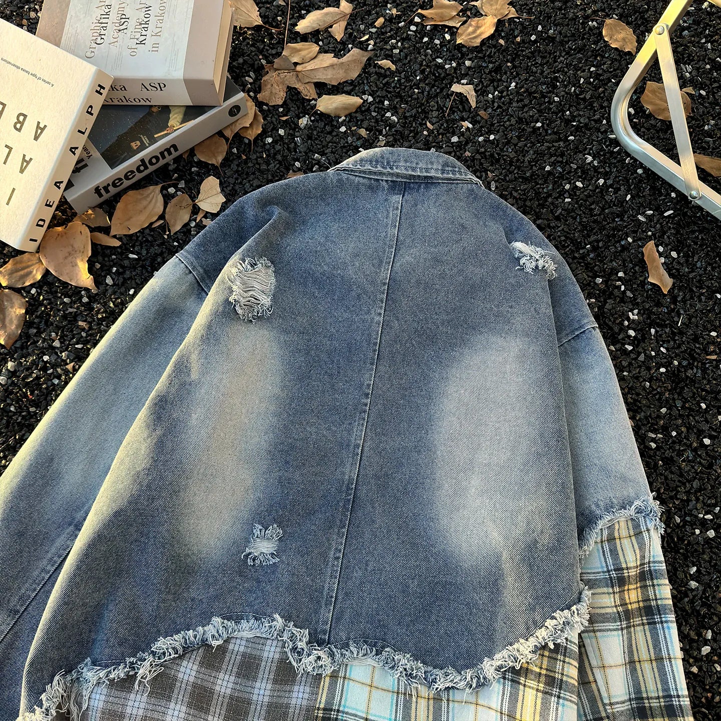 Distressed Patchwork Jacket