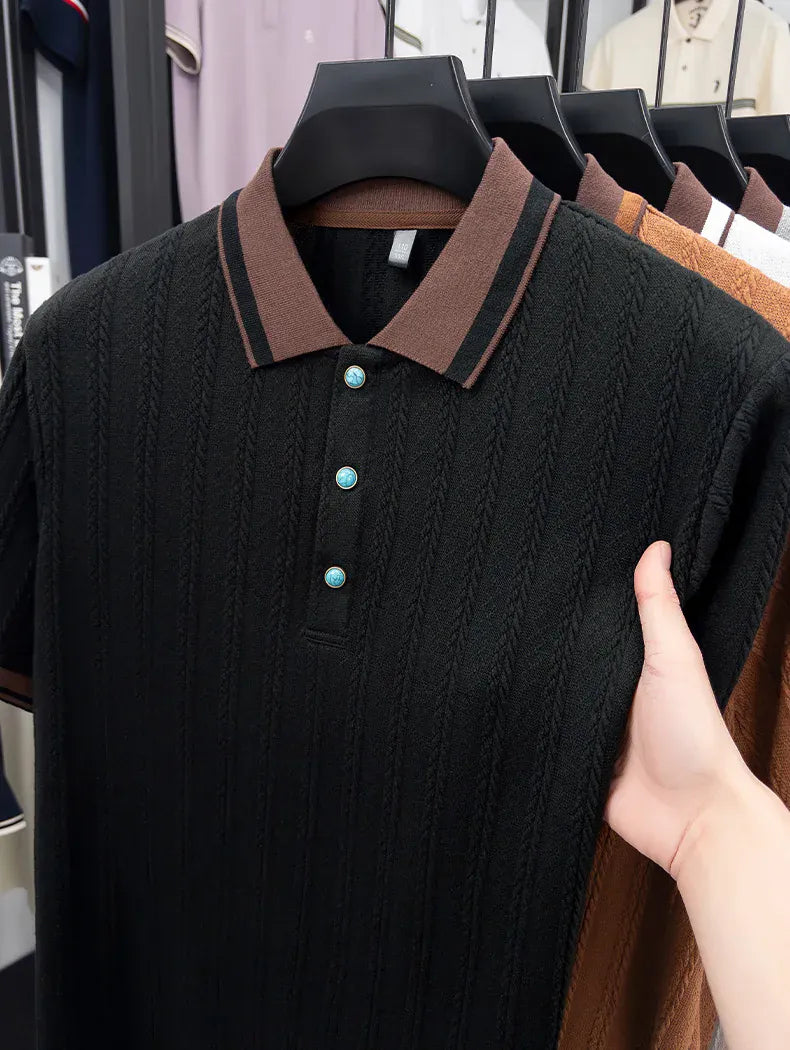 Hawthorne Cable Knit Polo