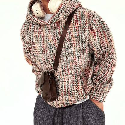 Mosaic Knit Hoodie