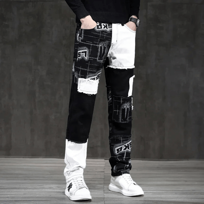 Patchwork Denim Jeans