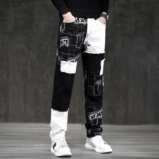 Patchwork Denim Jeans