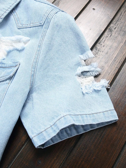 Distressed Denim Shirt