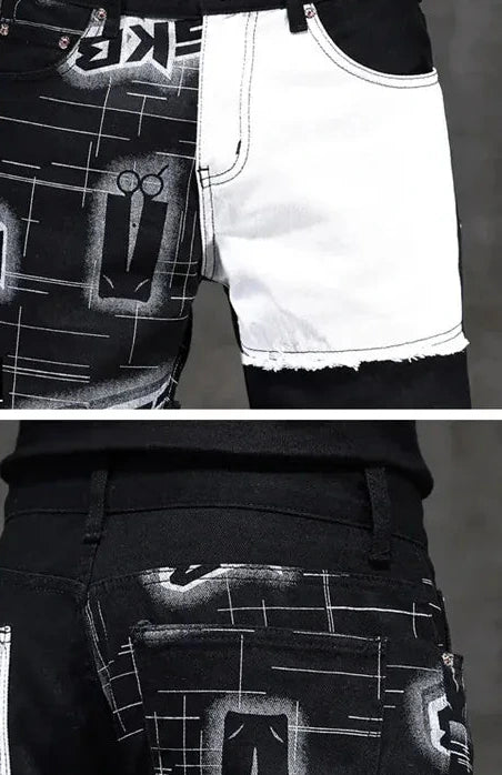 Patchwork Denim Jeans
