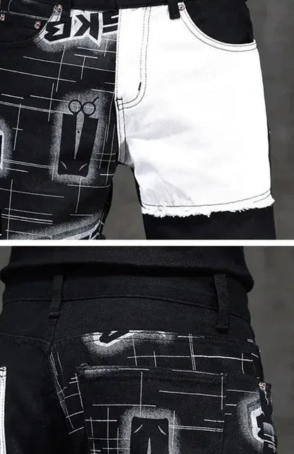 Patchwork Denim Jeans