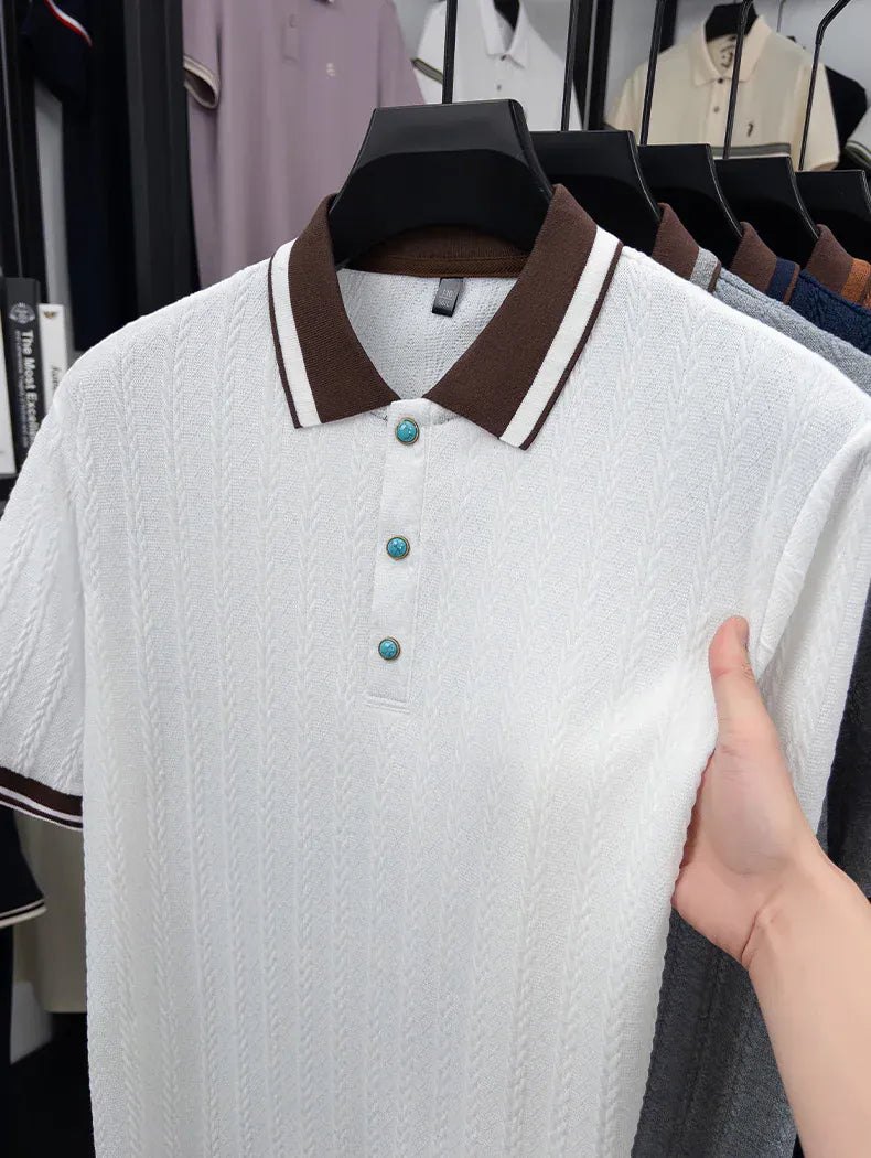 Hawthorne Cable Knit Polo