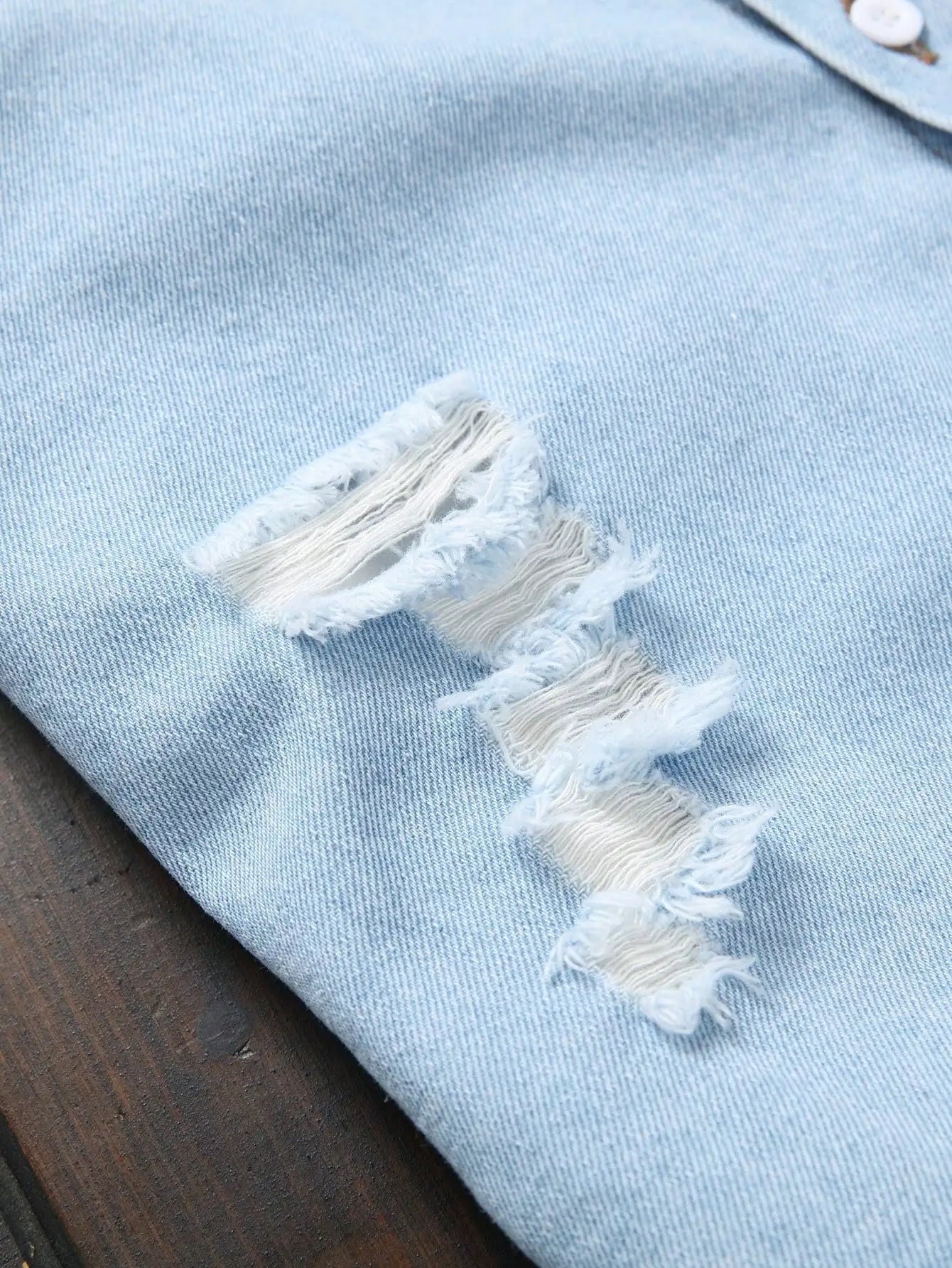 Distressed Denim Shirt