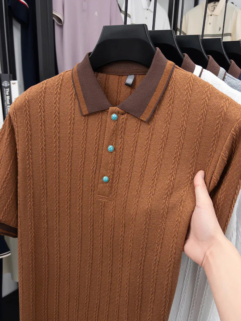 Hawthorne Cable Knit Polo