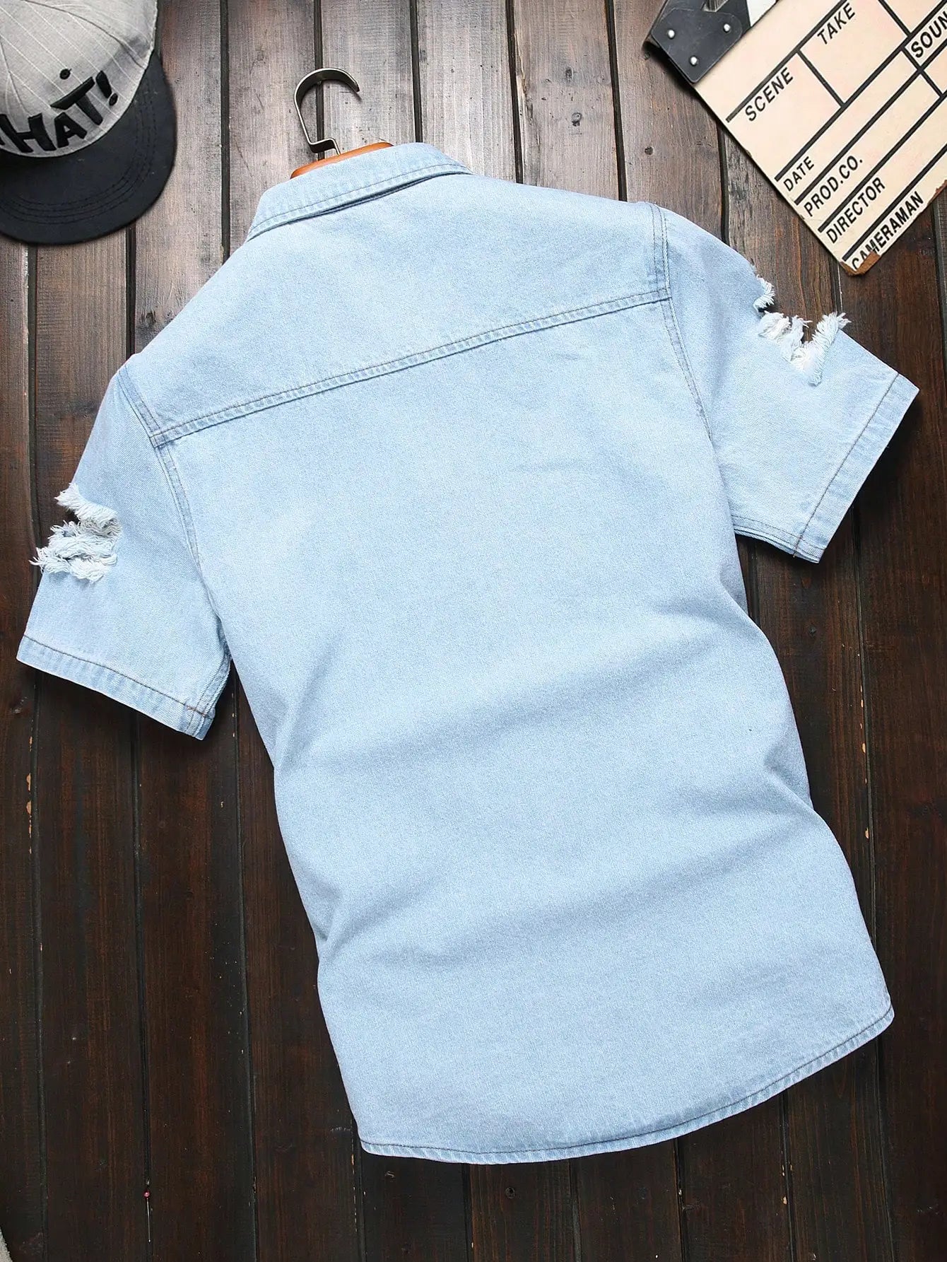 Distressed Denim Shirt