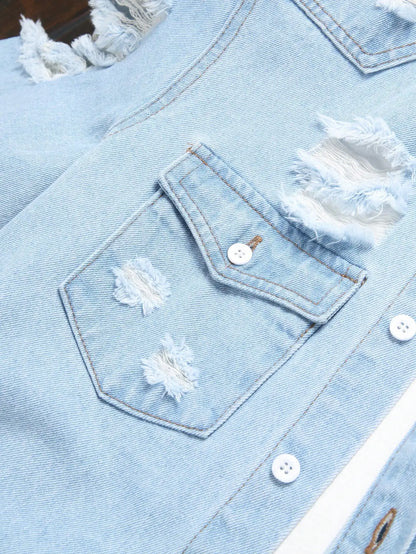 Distressed Denim Shirt