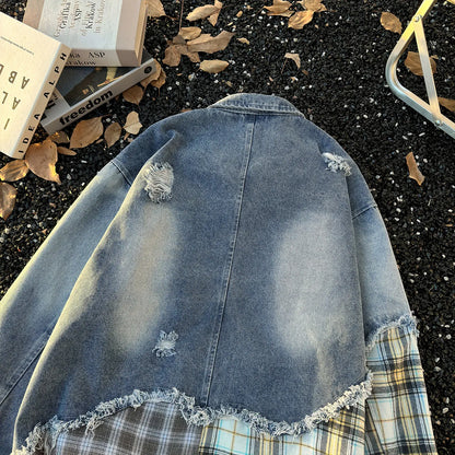 Distressed Patchwork Jacket