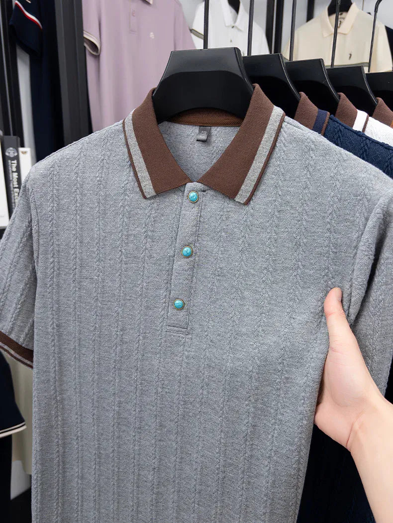 Hawthorne Cable Knit Polo