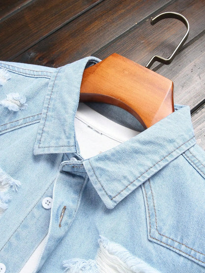 Distressed Denim Shirt
